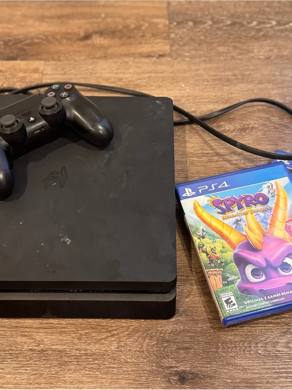 Sony PS4 Slim Black Console with Black Controller and Spyro Game
